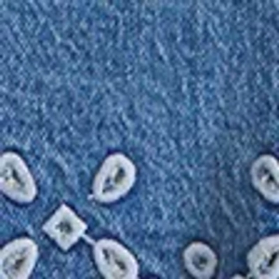 Abercrombie & Fitch Curve Love Mid Rise 5-pocket Denim Mini Skirt In Blue