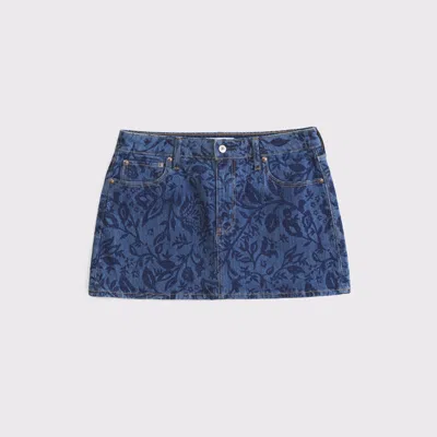 Abercrombie & Fitch Curve Love Mid Rise Denim Mini Skirt