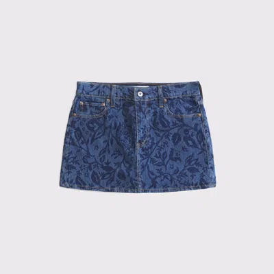 Abercrombie & Fitch Mid Rise Denim Mini Skirt In Blue