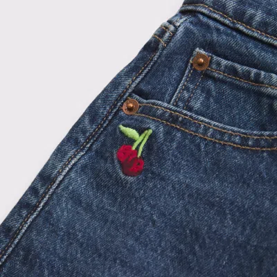 Abercrombie & Fitch Curve Love Mid Rise Denim Mini Skirt