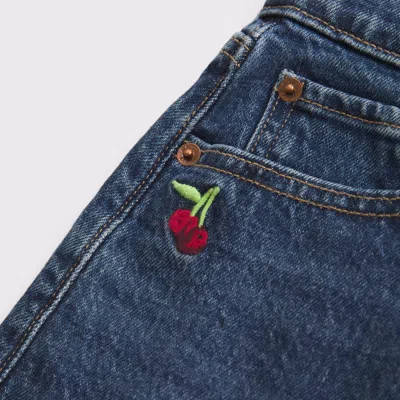 Abercrombie & Fitch Mid Rise Denim Mini Skirt In Blue