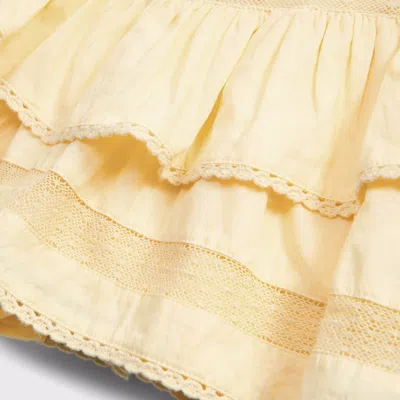 Abercrombie & Fitch High Rise Drop-waist Mini Skort In Yellow