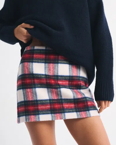 Abercrombie & Fitch The A&f Scarlett Wool-blend Mini Skort In Blue