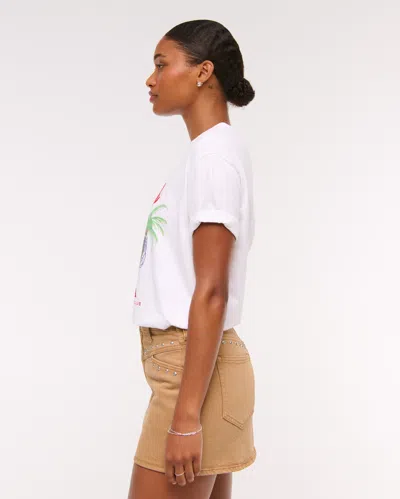 Abercrombie & Fitch Curve Love Mid Rise Denim Studded Mini Skirt In Brown