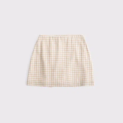 Abercrombie & Fitch The A&f Scarlett Curve Love Linen-blend Mini Skort