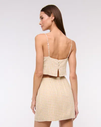 Abercrombie & Fitch The A&f Scarlett Curve Love Linen-blend Mini Skort