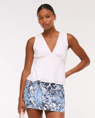 Abercrombie & Fitch The A&f Scarlett Curve Love Linen-blend Mini Skort In Pink