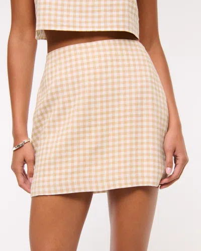 Abercrombie & Fitch The A&f Scarlett Linen-blend Mini Skort