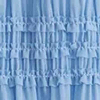 Abercrombie & Fitch Mid Rise Sheer Ruched Mini Skort In Blue