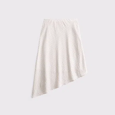 Abercrombie & Fitch Mid Rise Asymmetrical Hem Midi Skirt