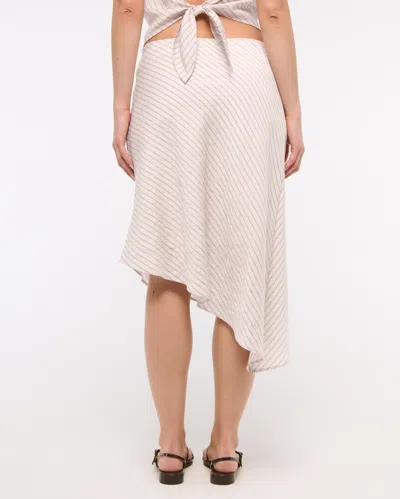 Abercrombie & Fitch Mid Rise Asymmetrical Hem Midi Skirt