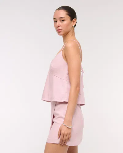 Abercrombie & Fitch The A&f Scarlett Linen-blend Wrap Mini Skort In Pink