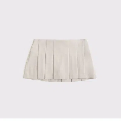 Abercrombie & Fitch The A&f Scarlett Low Rise Micro Pleated Mini Skort In Brown