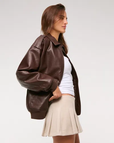 Abercrombie & Fitch The A&f Scarlett Low Rise Micro Pleated Mini Skort In Brown