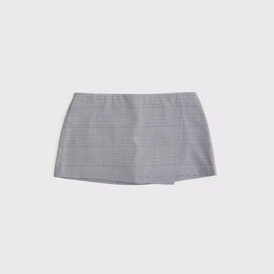Abercrombie & Fitch The A&f Scarlett Low Rise Micro Wrap Mini Skort In Gray
