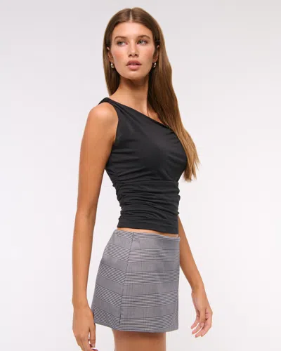 Abercrombie & Fitch The A&f Scarlett Low Rise Micro Wrap Mini Skort In Gray