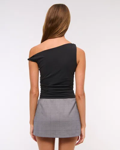 Abercrombie & Fitch The A&f Scarlett Low Rise Micro Wrap Mini Skort In Gray