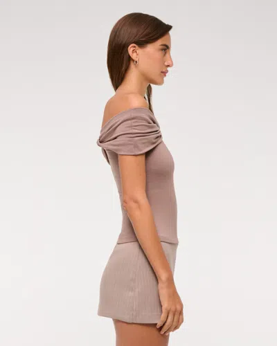 Abercrombie & Fitch The A&f Scarlett Low Rise Micro Wrap Mini Skort In Brown