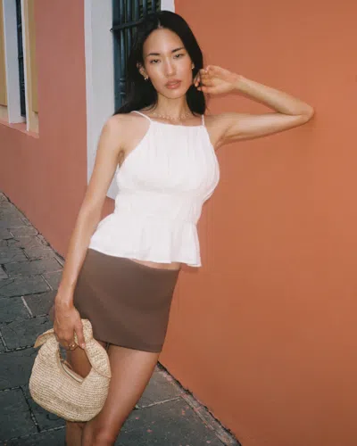 Abercrombie & Fitch The A&f Scarlett Low Rise Micro Skort In Brown