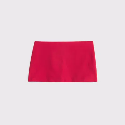 Abercrombie & Fitch The A&f Scarlett Low Rise Micro Skort In Red