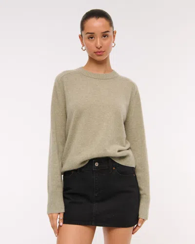 Abercrombie & Fitch Mid Rise Denim Mini Skirt In Black