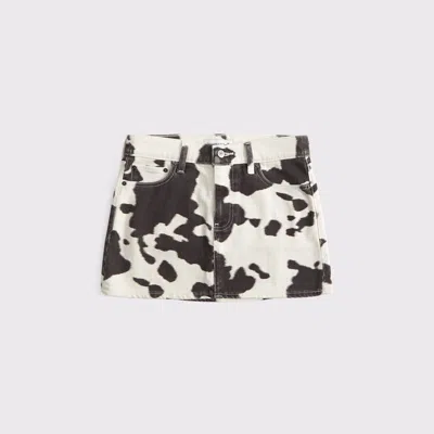 Abercrombie & Fitch Mid Rise Denim Mini Skirt In Brown