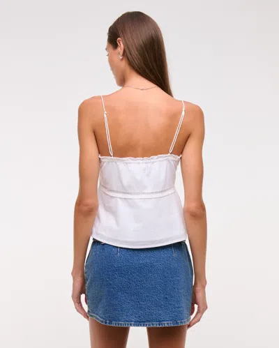 Abercrombie & Fitch Mid Rise Belted Denim Mini Skort In Blue