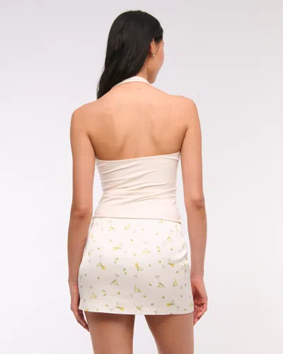 Abercrombie & Fitch The A&f Scarlett Mid Rise Satin Mini Skort In White