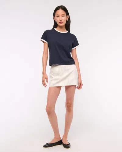 Abercrombie & Fitch The A&f Scarlett Mid Rise Mini Skort In White