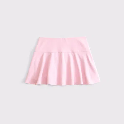 Abercrombie & Fitch High Rise Flirty Drop-waist Mini Skort In Pink