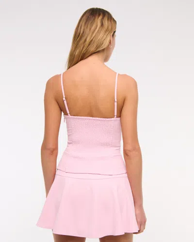 Abercrombie & Fitch High Rise Flirty Drop-waist Mini Skort In Pink