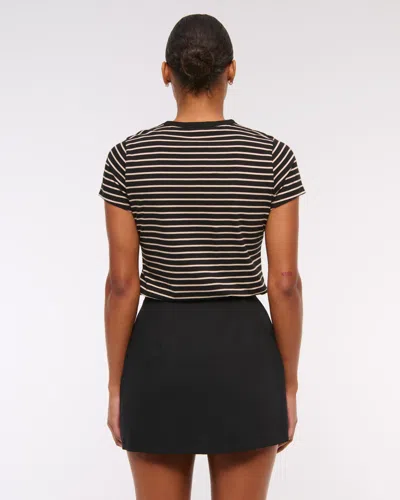 Abercrombie & Fitch The A&f Scarlett Curve Love Mini Skort In Black