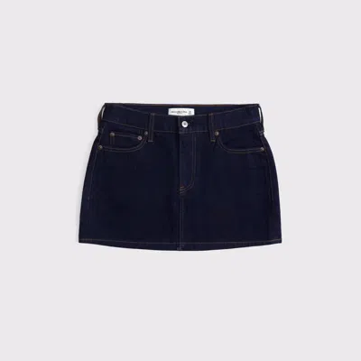 Abercrombie & Fitch Mid Rise Denim Mini Skirt In Blue
