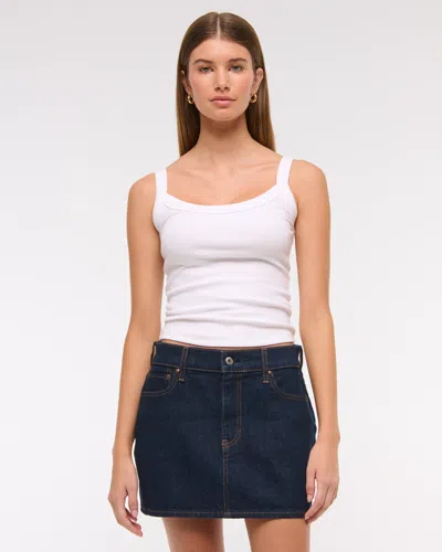 Abercrombie & Fitch Mid Rise Denim Mini Skirt In Blue