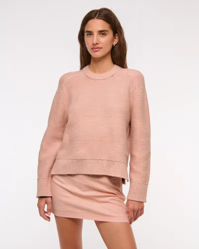 Abercrombie & Fitch The A&f Scarlett Mid Rise Linen-blend Mini Skort In Pink