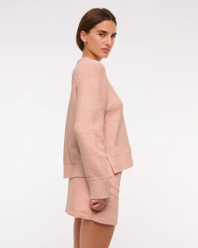 Abercrombie & Fitch The A&f Scarlett Mid Rise Linen-blend Mini Skort In Pink