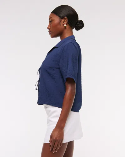 Abercrombie & Fitch The A&f Scarlett Mid Rise Linen-blend Mini Skort In White