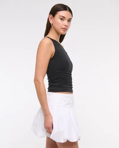 Abercrombie & Fitch Drop-waist Bubble Hem Mini Skort In White