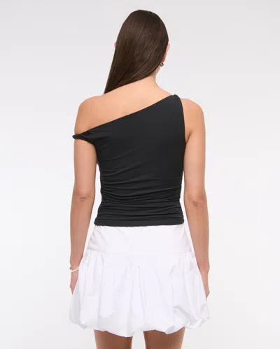 Abercrombie & Fitch Drop-waist Bubble Hem Mini Skort In White