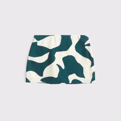 Abercrombie & Fitch The A&f Scarlett Mid Rise Linen-blend Mini Skort In Multi