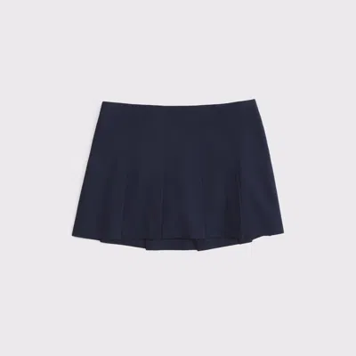 Abercrombie & Fitch Mid Rise Pleated Mini Skort In Purple