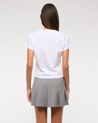 Abercrombie & Fitch Mid Rise Pleated Mini Skort In Gray