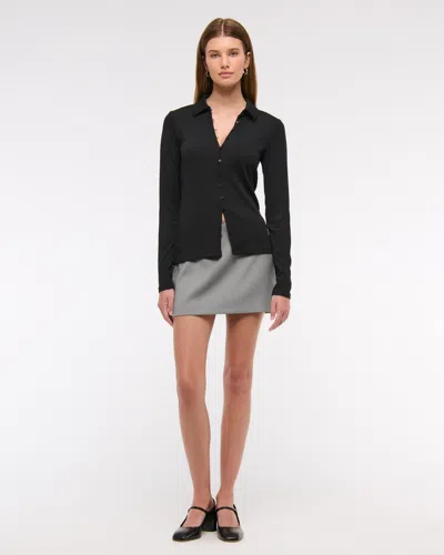 Abercrombie & Fitch The A&f Scarlett Mid Rise Mini Skort In Gray