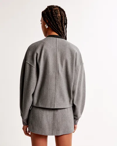 Abercrombie & Fitch Cargo Fleece Mini Skirt In Gray