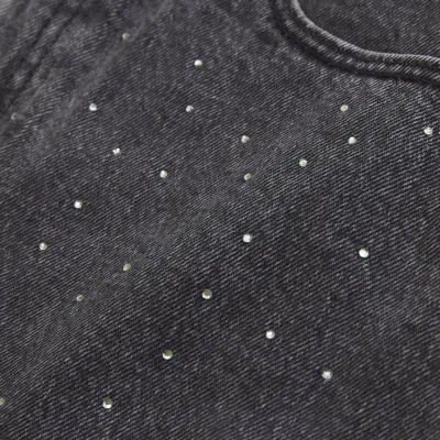 Abercrombie & Fitch Denim Mini Skirt In Gray