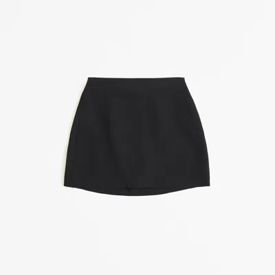 Abercrombie & Fitch The A&f Scarlett Premium Crepe Mini Skort In Black