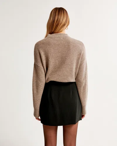 Abercrombie & Fitch The A&f Scarlett Premium Crepe Mini Skort In Black