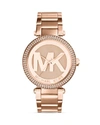 MICHAEL KORS Hand Glitz Watch, 33mm,991721ROSEGOLD