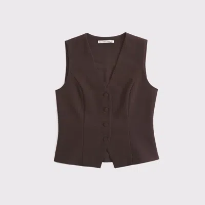 Abercrombie & Fitch Suiting Vest In Brown