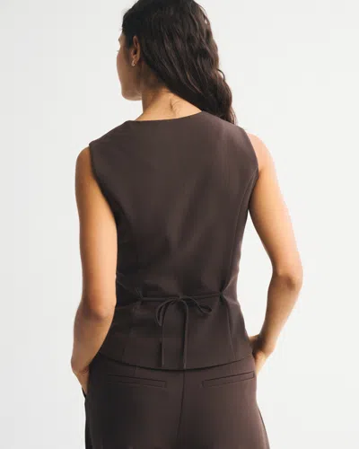 Abercrombie & Fitch Suiting Vest In Brown